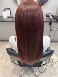 【ハイトーンでもうる艶継続💍💙】ブリーチなしダブルカラー➕髪質改善トリートメント