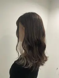 【再来クーポン❣️】ダメージ軽減❗️ケアブリーチ込　インナーカラー＋1stepトリートメント