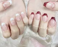 🍒 【Jr.ネイリスト】カラーフレンチ+2個ストーン✨(フレンチ2色までOK)