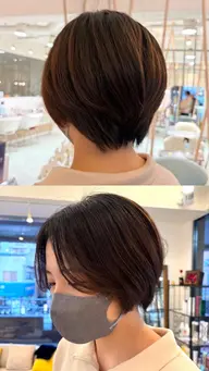 首周りスッキリ✨️ショートボブ‼️