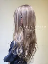 【前回全頭ブリーチしてある子はクオリティめっちゃあがります💋✨】🖤♡コントラスト◎ハイライトカラー♡🖤