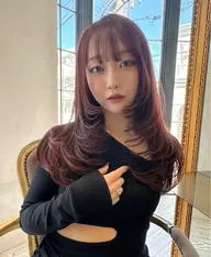 🩵トレンド艶カラー+レイヤーカット+2stepトリートメント🩵 土日祝のご予約は表示価格から+¥2200かかります