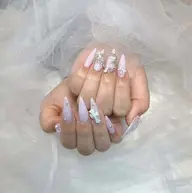 ★【ゴテゴテネイル】チップ長さ出し10本・アートやり＆パーツ付け放題