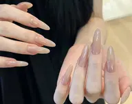ハンドネイル💅10本チップ長さ出しワンカラー or ラメグラコース¥6980