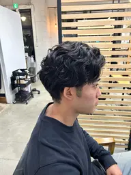 メンズカット+やりすぎないパーマ