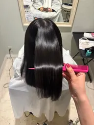 ♥透明感のある暗髪♥ブルーブラック&コリアンブラックカラー➕うる艶トリートメント