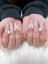 持ち込みシンプルデザイン✖️10本長さ出し（チップ）オフ有