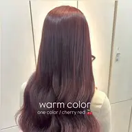 《🍒onecolorでも可愛い🍒》暖色カラー.⋆𝜗𝜚(肩下ロング料金＋￥1100)