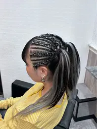 コーンロウハーフ 8本まで