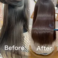 自然な仕上がり✨縮毛矯正＋カット＋TR 🦋ミニモ限定¥19,800→¥13,860（今だけ）