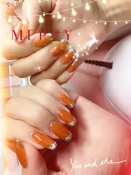 フレンチ·変形·カラーグラデ•ミラ·マグネットネイル