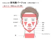 高校生学割！髭(顔)脱毛👨🏻‍🎓👩‍🎓画像のパーツ(10箇所まで)ご希望の脱毛部位をお選びください。　男女🉑