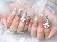 【オフ・ケア込み】チップ長さ出しアート・パーツ10本つけ放題🎀(オフなしの場合はコメントお願い致します)