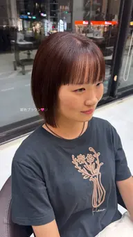【イメチェン✨✨】3cm以上カット💇‍♀️➕透明感ワンカラー⭐️