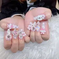 🩵チップ長さ出し時間無制限/スーパーロング/パーツゴテゴテ付け放題🩵持ち込みデザイン10本アート