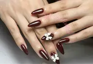 【ソフトジェルオフ無料】チップ長だしワンカラー+2パーツ💅