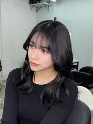 『人気No.3』顔周りカット🇰🇷+透明感ケアカラー+集中ケアトリートメント