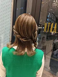 ♡ヘアセット♡コテ巻き+ルーズなアレンジスタイル