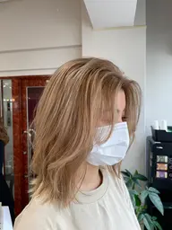 カット+全体フルブリーチ+ケアフルカラー+tre    （ケアブリーチ込み）