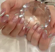 『付け替えオフ無料+甘皮ケーア付き』 💅 ガラスフレンチネイル