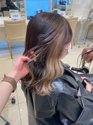 【ちょっとしたイメチェン♪】小範囲ブリーチ有りダブルカラー