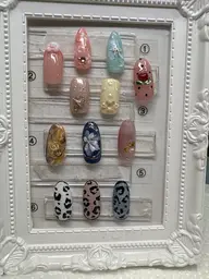 お安く💅1本アート＋ワンカラーの色選べます！🫶ミラーパウダー、マグネットできます