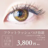 《4/17(金)限定》フラットラッシュ🎀オフ込み～120本つけ放題🖤🖤ベテランアイリストが担当します💁🏼‍♀️