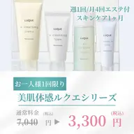数量限定🎁付きモニター【ルクエコース/シンプルステップ】カウンセリング・1ヶ月分スキンケア・超音波エステ月4回/週一日