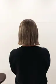 カット(ボブ)➕ワンカラー.*･ﾟ 💙