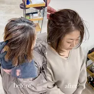 【メンテナンスに】白髪ぼかしリタッチ+髪質改善Tr¥10450→¥9900