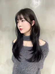 おくれ毛&もみあげ🍓前髪＋韓国風お顔周りカット