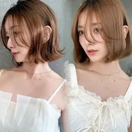 【4月限定メニュー🌿】 春らしい透明感カラー🌸+カット✂️ 韓国発🇰🇷水トリートメント付き!ボブ/レイヤー/韓国