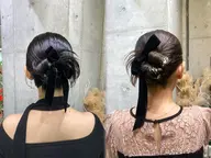 結婚式の参列や、祝いの席にヘアアレンジ💐