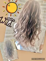 ❄️3Dハイライト雪❄️+外国人風カラー❤️プレトリートメント❤️コテ仕上げセット（ロング料金無し）