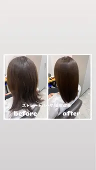 縮毛矯正/髪質改善＋トリートメント ¥21,000→￥5,000
