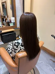 ブリーチなしワンカラー+毛先のみカット