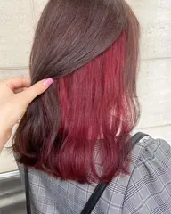 【🤍インナーブリーチ＋カラー】＋全体カラー＋2stepトリートメント¥9500