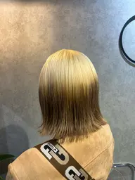【ハイトーンカラーにしたい方へ💡】w color➕Aujua treatment🐤ྀི(ブリーチ➕オンカラー込)