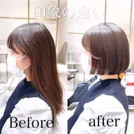 カット＋コスメストレート＋韓国巻き仕上げ