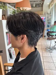 メンズカット+髪質改善パーマ