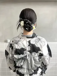 浴衣着付け+ヘアセット🎐🩵