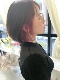 【インナーカラー】カット+インナーカラー（ケアブリーチ）+トリートメント