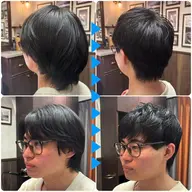 【ミディアムスタイル】【厚め刈り上げ】メンズカット+シャンプーセット　(約60分)