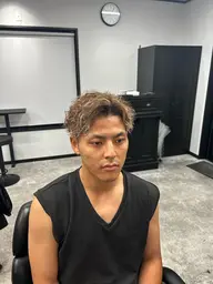 メンズカット+パーマ+メッシュ