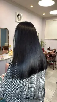 【白髪染めリタッチ】ワンレングスカット➕トリートメント