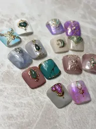 ご新規様限定🌟フットジェル2本アート🩵フットバス付き✨オフ無料⭐️