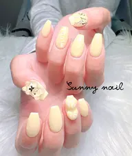 チップ長さだしジェルネイル4本アート