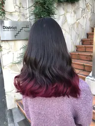 【裾カラー】裾部分（毛先）のブリーチ+カラー＋高保湿トリートメント　ミニシャンプー&トリートメントプレゼント🫧💝