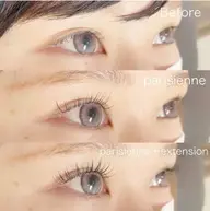 【パリエク100本】パリジェンヌラッシュリフトとフラットラッシュ100本、目元もぱっちり★