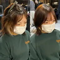 🦊前髪縮毛矯正🦊　ピンピンになりすぎない丸みのある前髪を実現😊　⚠️トリートメント無料期間中⚠️